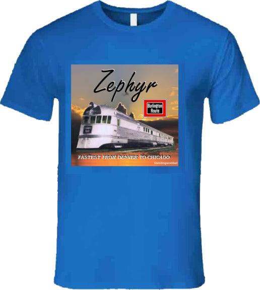 Zephyr - First Streamlined Diesel Train - T Shirt Collection - Smiling Wombat
