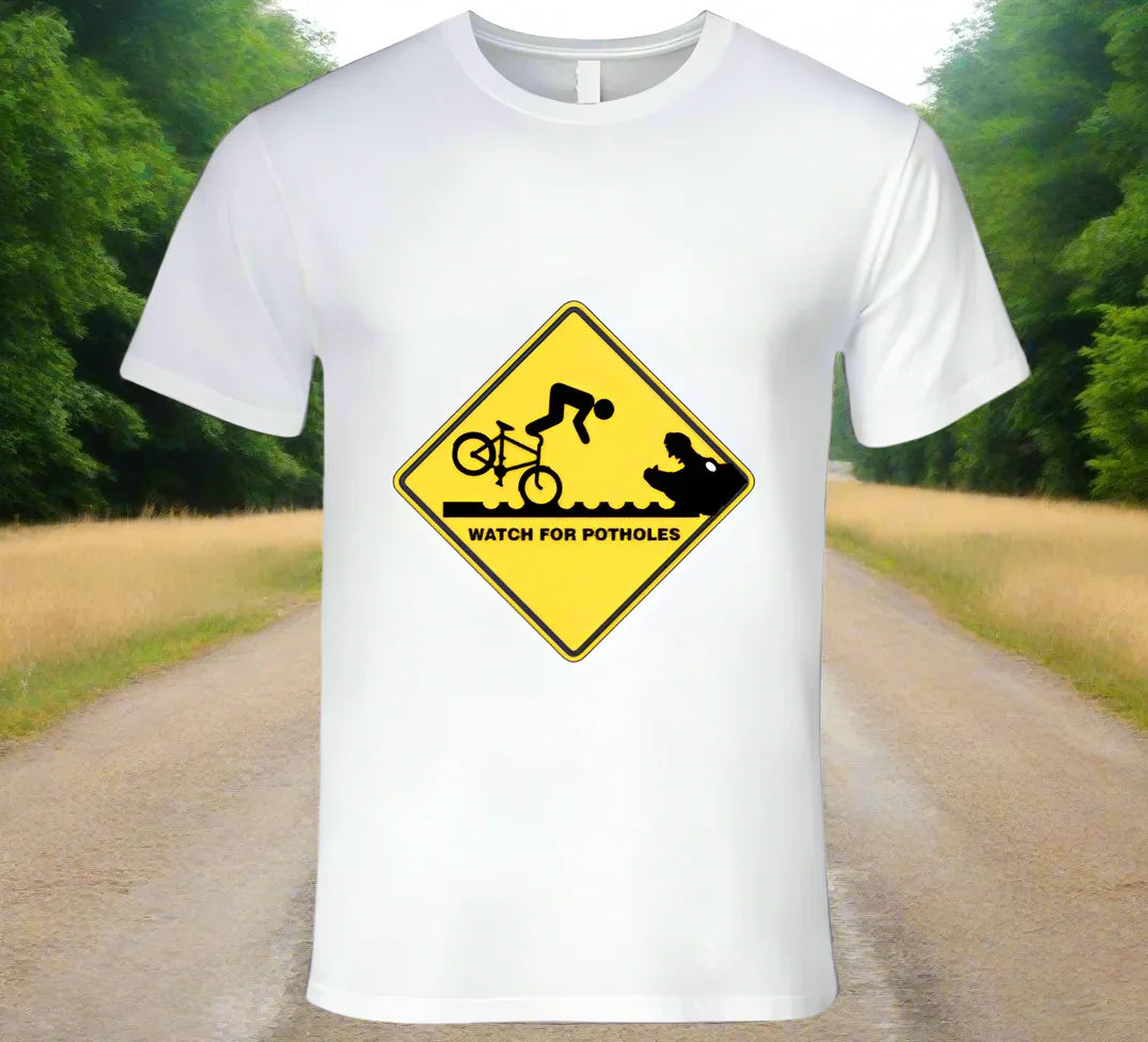 Bumpy Road Ahead - Watch Out for Potholes T-Shirt - Shopify