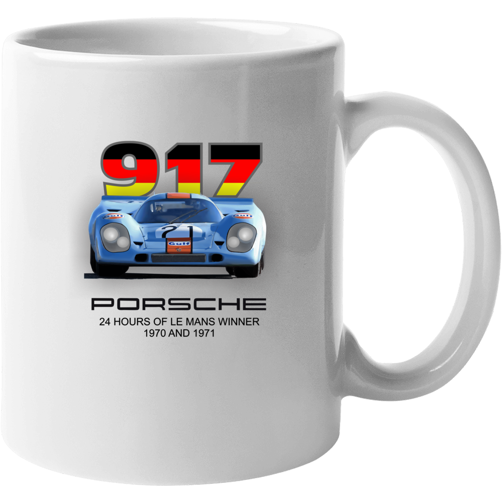 Porsche 917 K - Ceramic Coffee Mug Mugs Smiling Wombat