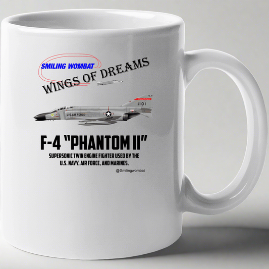 F4C Phantom 2 - Ceramic Coffee Mug - Smiling Wombat