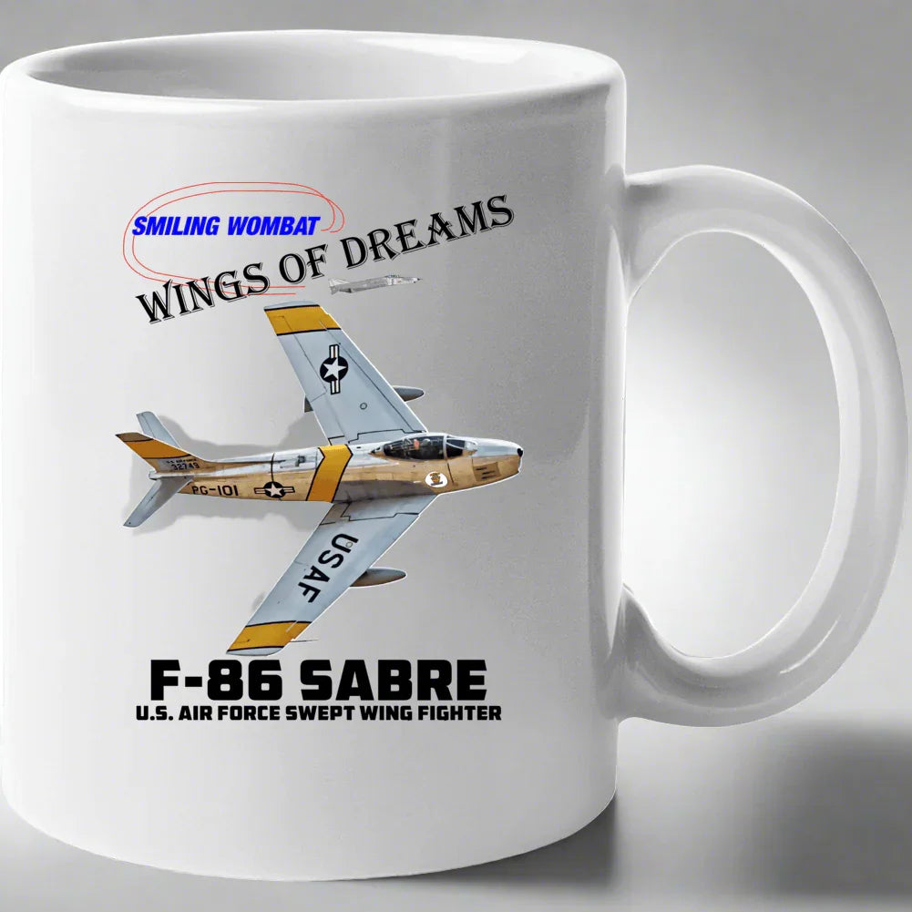 F 86 Fighter - Sabre Jet Ceramic Coffee Mug - Shopify