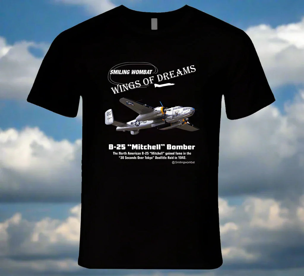 North American B25 Mitchell Bomber - Black/Navy T Shirt - Shopify