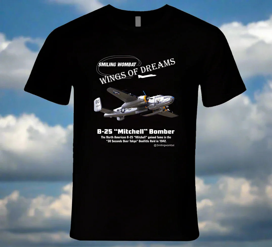North American B25 Mitchell Bomber - Black/Navy T Shirt - Shopify