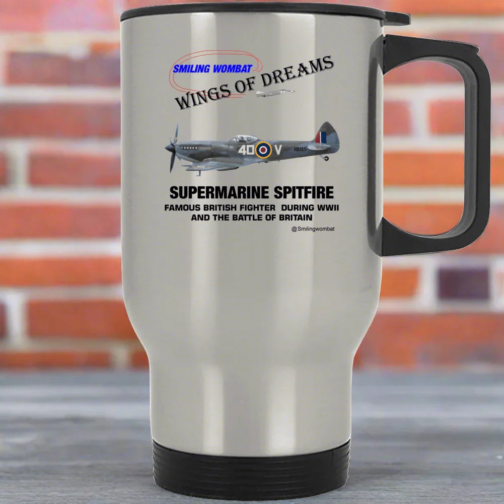WW2 British Spitfire- Stainless Steel Travel Mug - Shopify