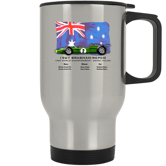 Brabham 1967 Repco Stainless Steel Travel Mug Mugs Smiling Wombat