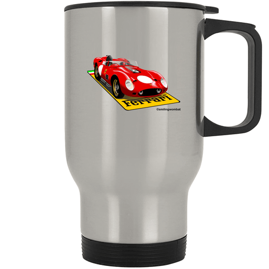Ferrari 250 Testa Rosa Stainless Steel Travel Mug Mugs Smiling Wombat