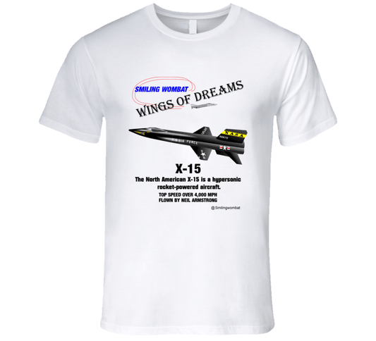 USAF X15 Rocket Plane - T-Shirt T-Shirt Smiling Wombat