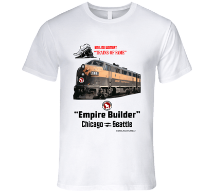 Great Northern Railroad Empire Builder T-Shirt - Smiling Wombat