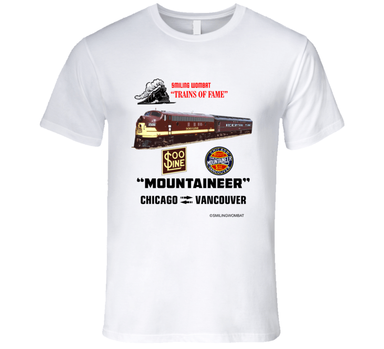 Soo Line Railroad "Mountaineer" T-Shirt T-Shirt Smiling Wombat