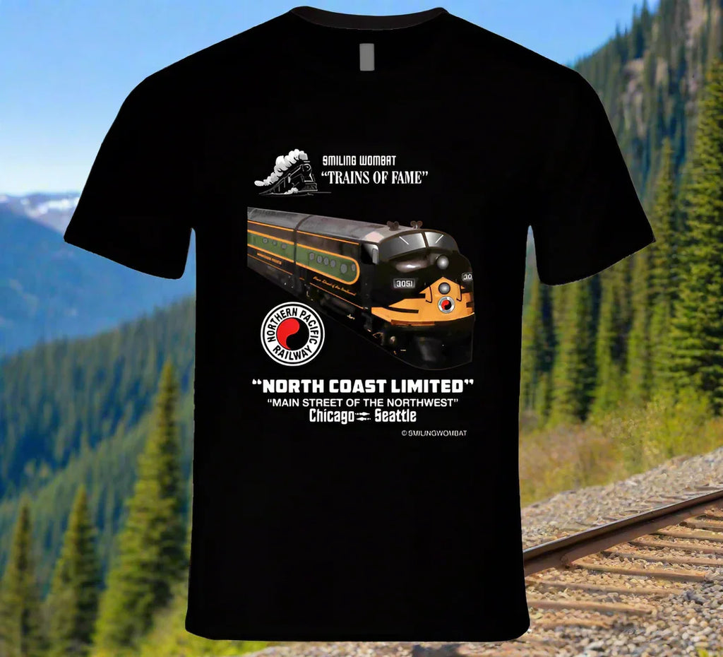 Northern Pacific Railroad History - "Main Street of the Northwest" Black/Navy T-Shirt - Shopify