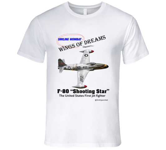 F80 Starfighter - T Shirt - Smiling Wombat