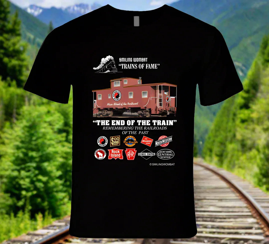 RR Fallen Flags "End Of Train" Caboose Black/Navy T-Shirt - Shopify
