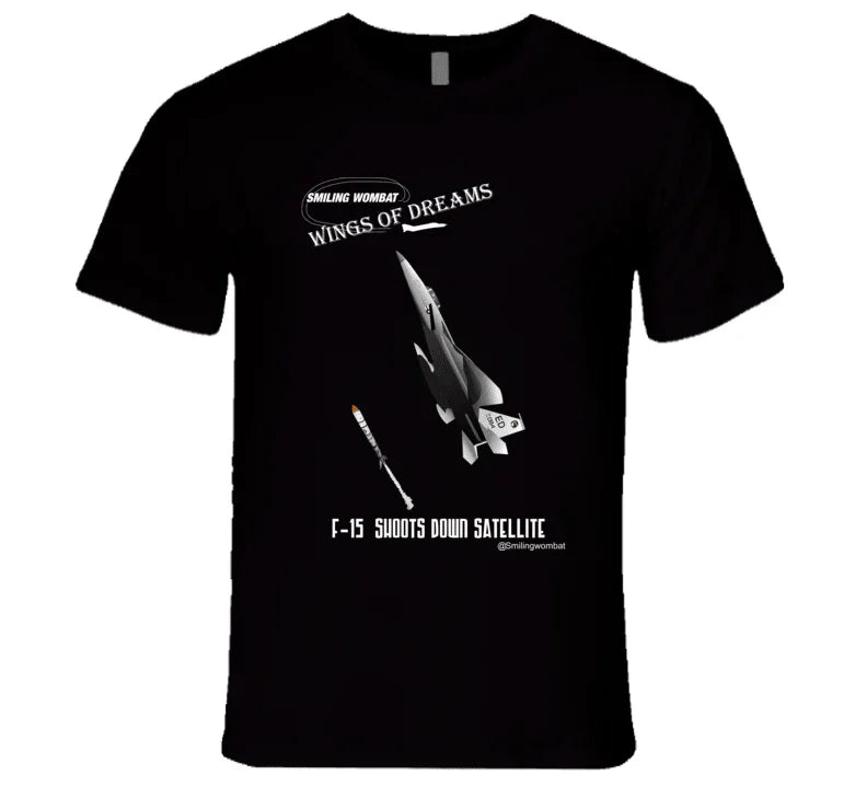 F15 Eagle- "Satellite Killer" Black/Navy T-Shirt - Shopify