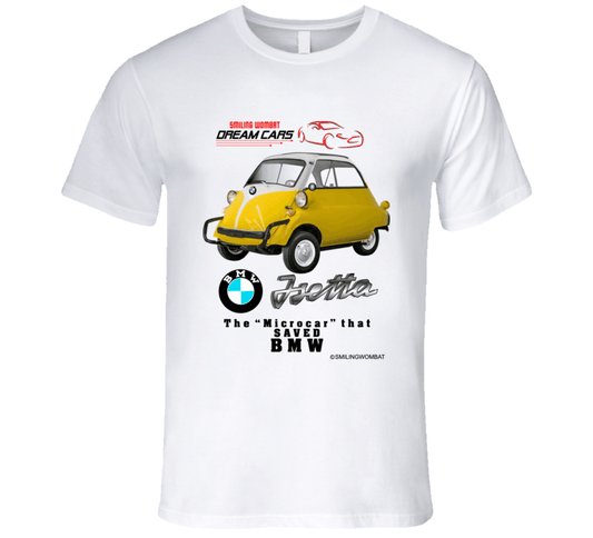 Micro Cars BMW Isetta - T-Shirt - Smiling Wombat