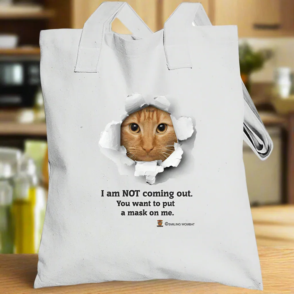 Cat in the Bag - "Won't Come Out" Tote bag - Shopify