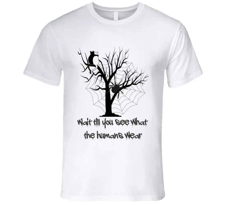 Spooky Attire - "What do humans wear" Halloween T-Shirt - Shopify