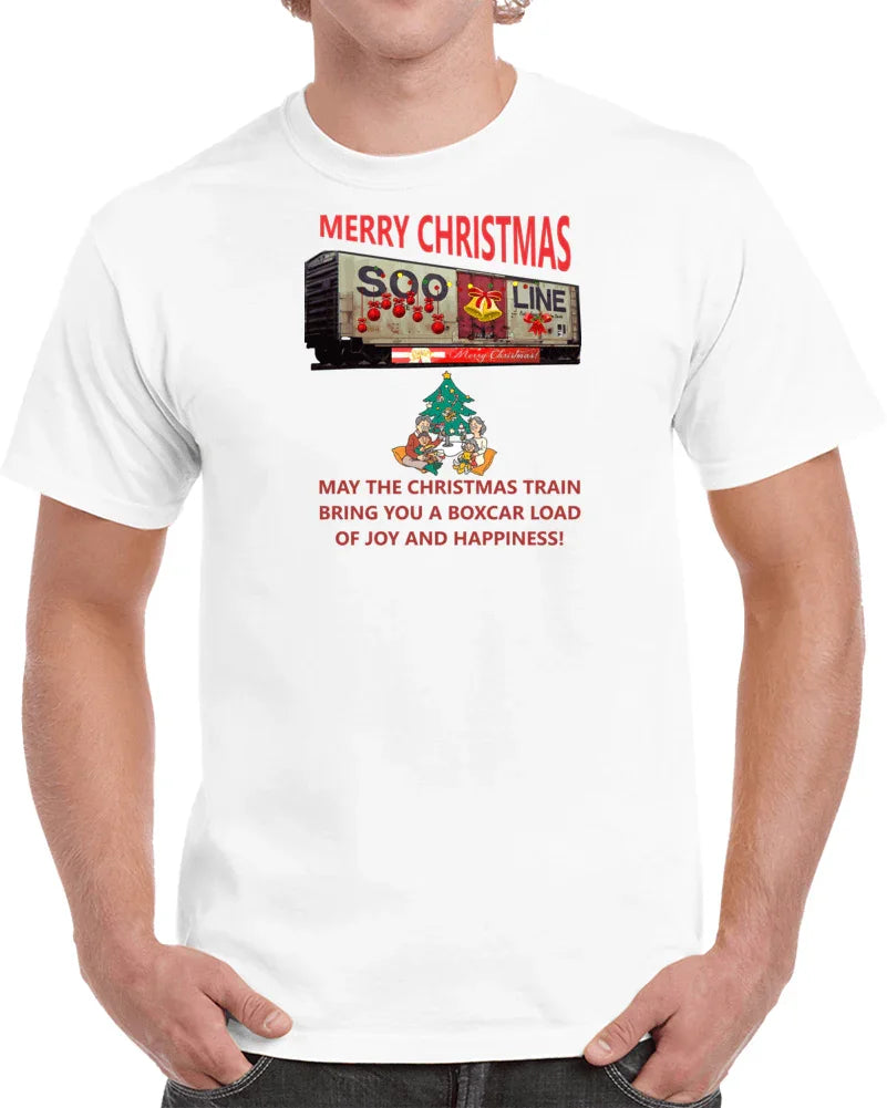 The Christmas Train - Bringing you a Boxcar of Fun T-Shirt - Shopify