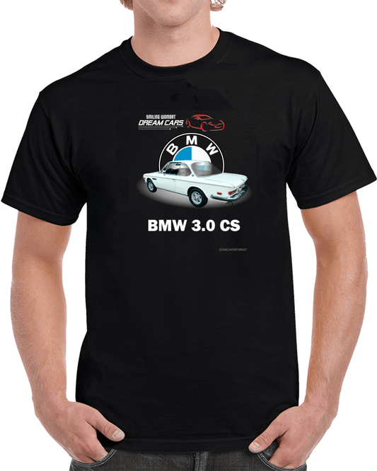 BMW 3.0 CS - T-Shirt and Tote Bags - Smiling Wombat