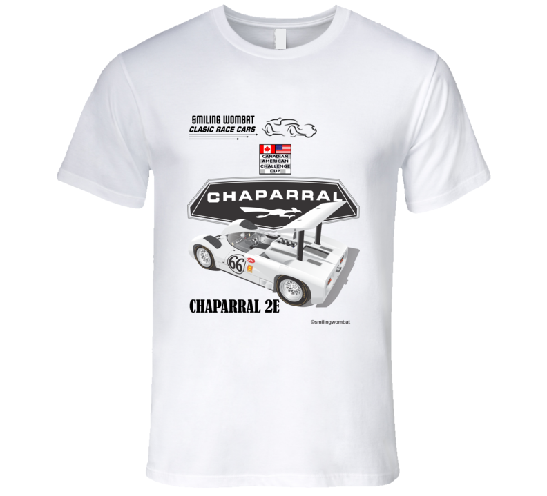 1966 Chaparral 2E - The Iconic Winged Wonder Cam-Am Racer T-Shirt Smiling Wombat