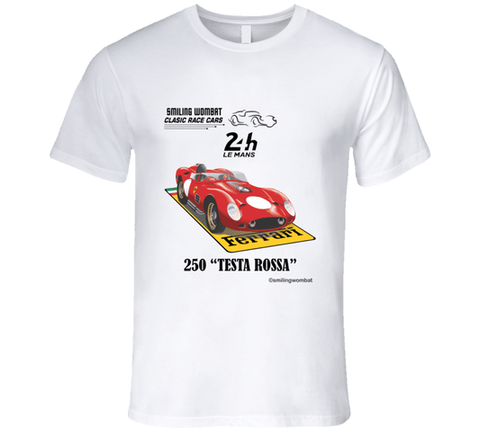 Testa Rosa Ferrari - Famous Sports Racer from the 1950s T-Shirt Smiling Wombat