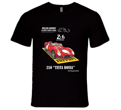 250 Testa Rosa Ferrari- One of the Best Sports Racers of the 1950s T-Shirt Smiling Wombat