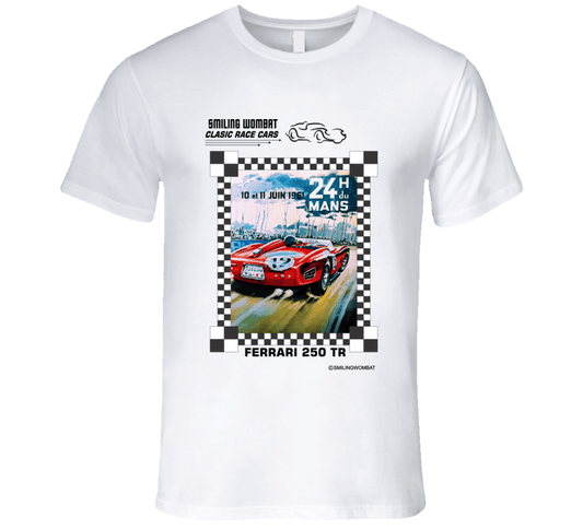 Le Mans Winner-Ferrari 250 Testa Rosa Wins 1961 Le Mans 24 Hour - Shirts T-Shirt Smiling Wombat