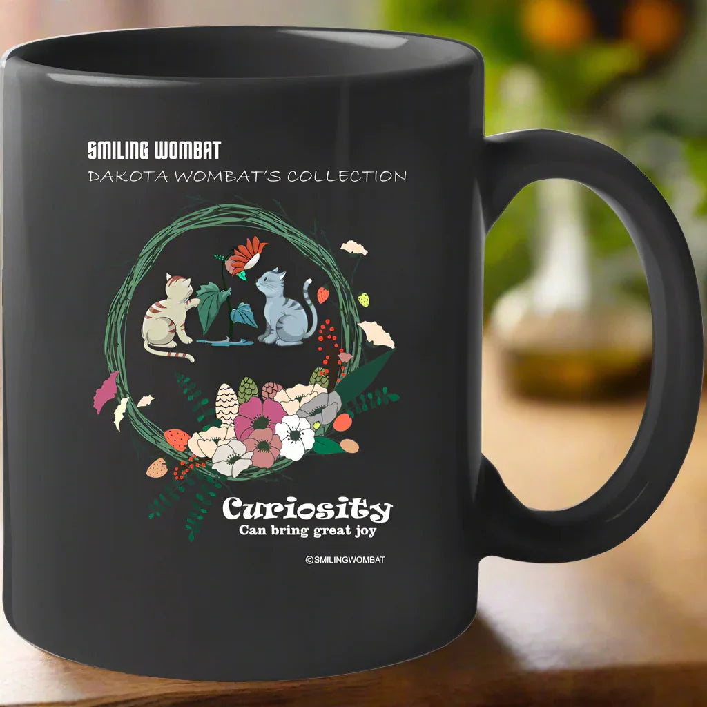 Adorable Kittens Curiosity Black - Ceramic Coffee Mug - Shopify