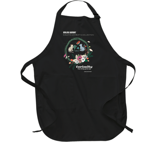 Curious Kitties - High Quality Apron - Smiling Wombat