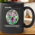 Iris Blossom - Beautiful Iris Flower Black Ceramic Coffee Mug - Shopify