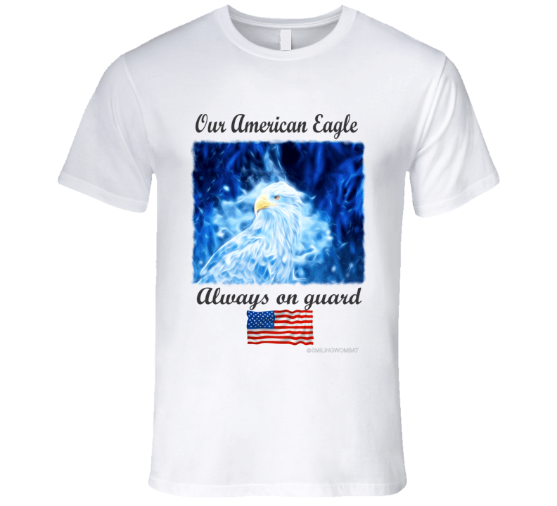 American Eagle T- Shirt T-Shirt Smiling Wombat