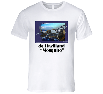 de Havilland Mosquito - Famous English WW2 Aircraft - T Shirt - Smiling Wombat