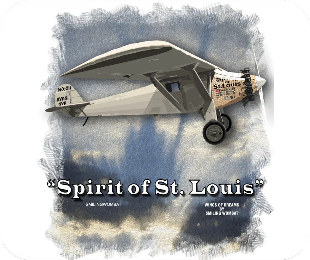Spirit Of St. Louis - Famous Lindbergh Plane - Mousepad - Shopify