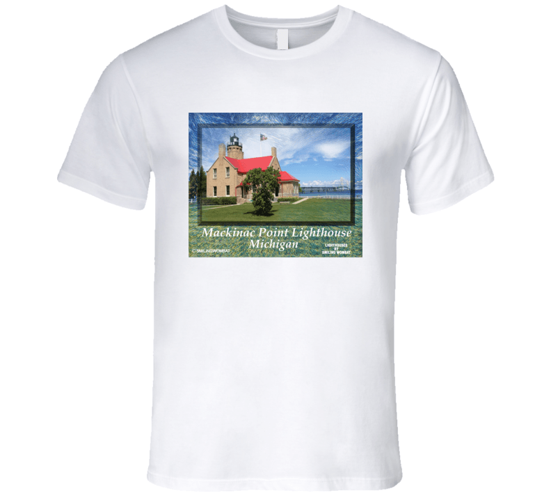 Mackinac Point Historic Lighthouse - T Shirt Collection - Smiling Wombat
