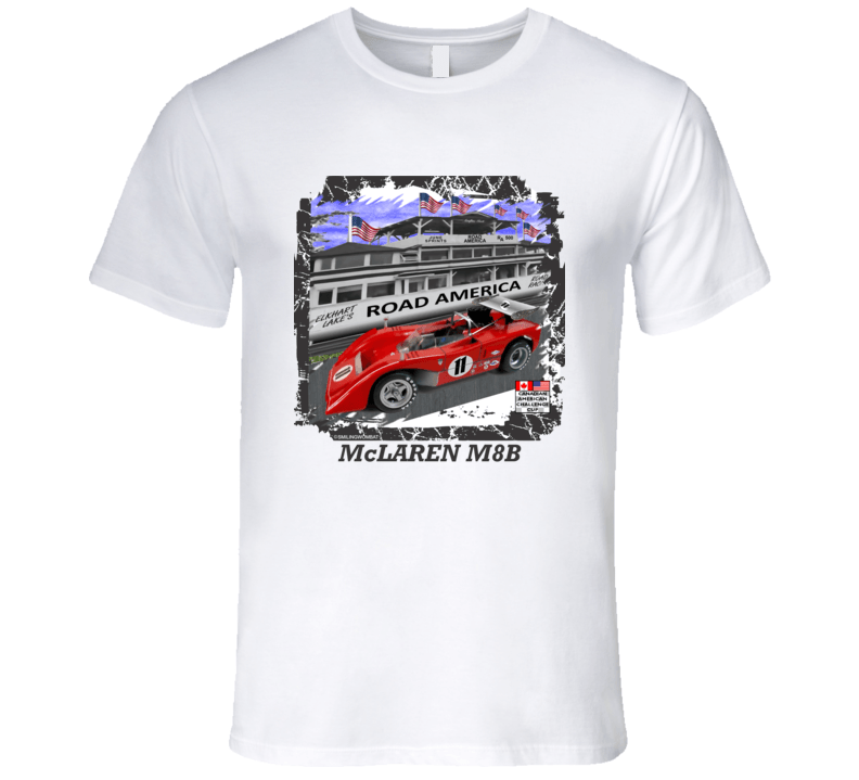 Mclaren M8B Can-Am Race Car - T-Shirt Collection Smiling Wombat
