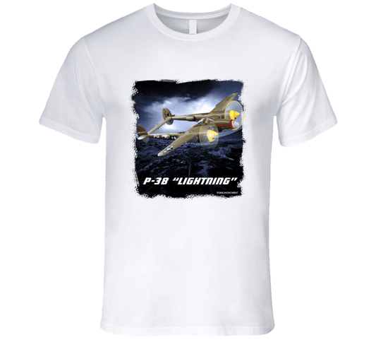 P38 Lightning Famous WW2 Fighter - Shirt Collection - Smiling Wombat