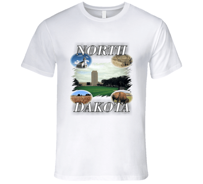 North Dakota T- Shirt - Part of the State Collection by Smiling Wombat - Smiling Wombat