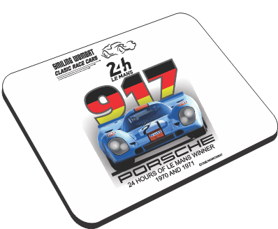 Mighty Porsche - Le Mans Winning Porsche 917 - Mouse Pad Mouse Pads Smiling Wombat