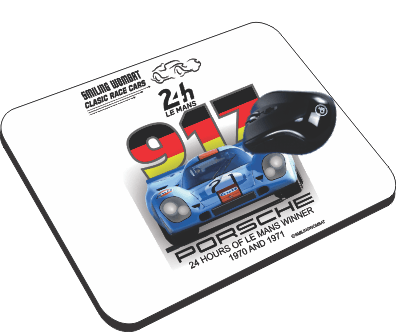 Mighty Porsche - Le Mans Winning Porsche 917 - Mouse Pad - Smiling Wombat