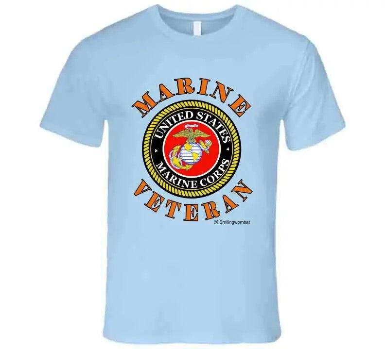 Veteran U.S. Marine T-Shirt T-Shirt Smiling Wombat