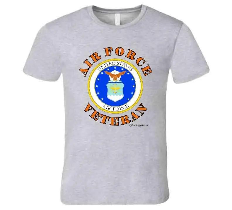 Veteran United States Air Force T-Shirt T-Shirt Smiling Wombat