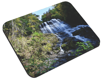 Amicalola Waterfall - Scenic Mouse Pad - Smiling Wombat