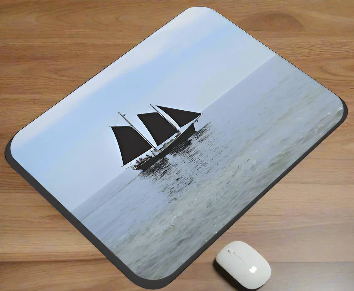Sailing on Calm Seas Mouse Pad from Smiling Wombat - Shopify