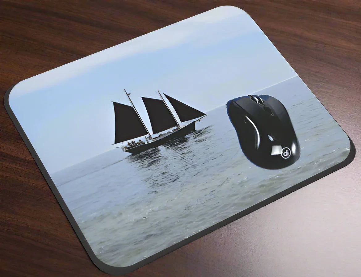 Sailing on Calm Seas Mouse Pad from Smiling Wombat - Shopify