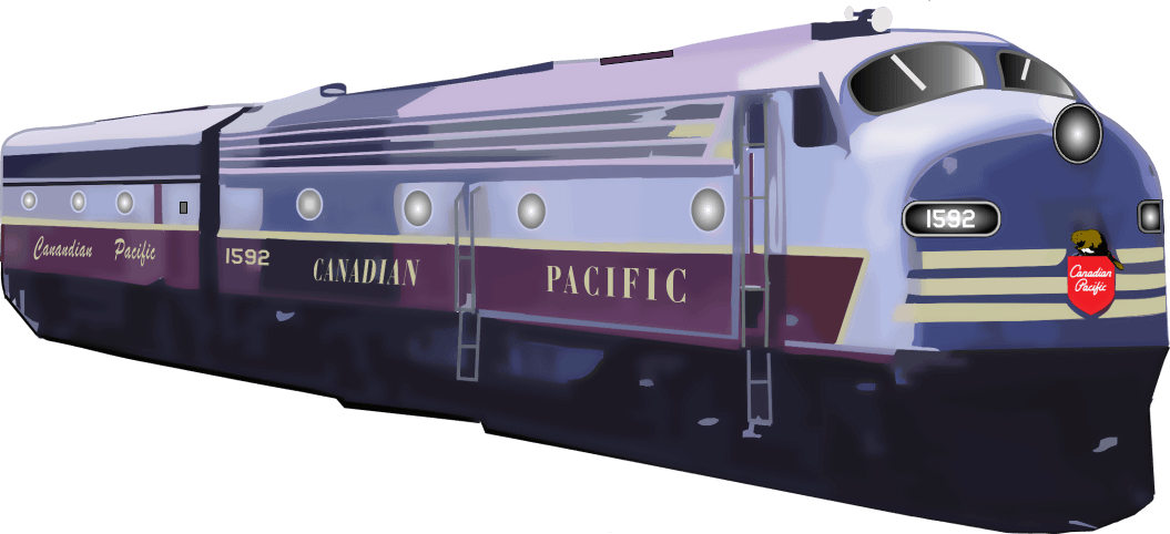 Canadian Pacific Railway "Canadian" Black/Navy T-Shirt T-Shirt Smiling Wombat