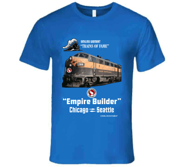 Great Northern Empire Builder Dark T-Shirt T-Shirt Smiling Wombat