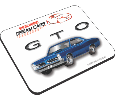 Pontiac GTO "GOAT"- Famous American Muscle Car Mousepad - Smiling Wombat