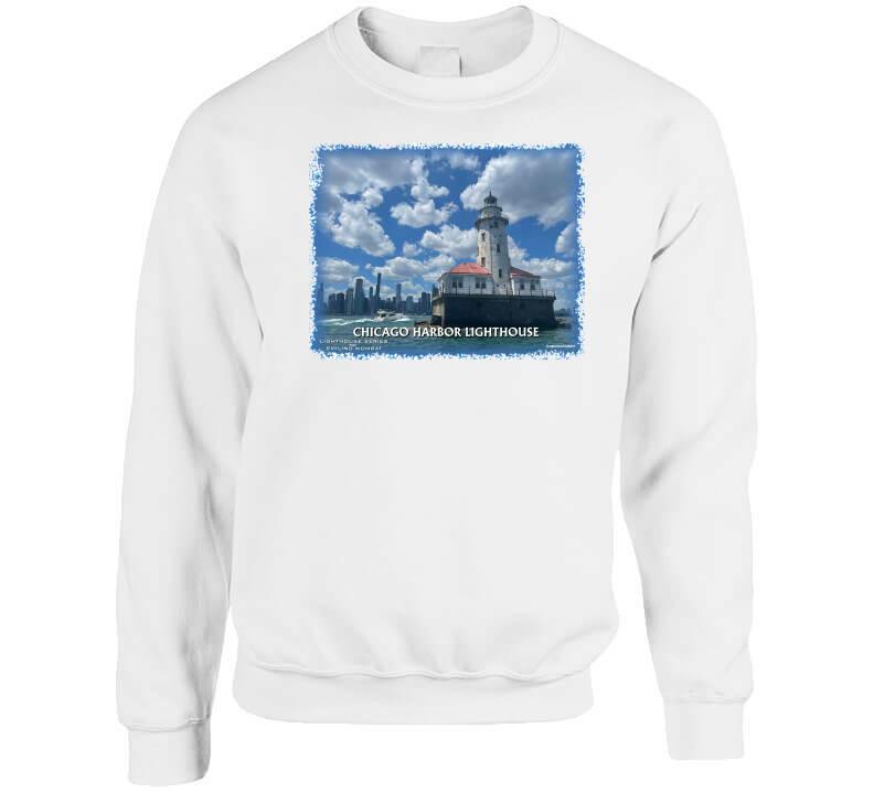 Chicago Harbor Lighthouse T Shirt and Sweatshirt Collection