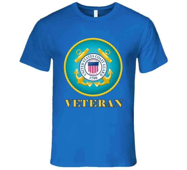 United States Coast Guard Veterans T-Shirt - Smiling Wombat
