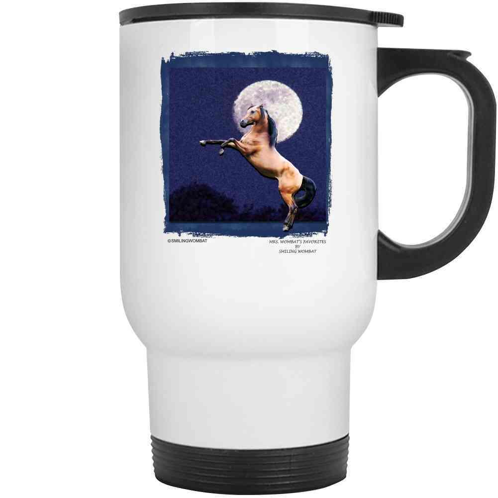 Beautiful Rearing Horse in Moon Light - Mug Collection - Smiling Wombat