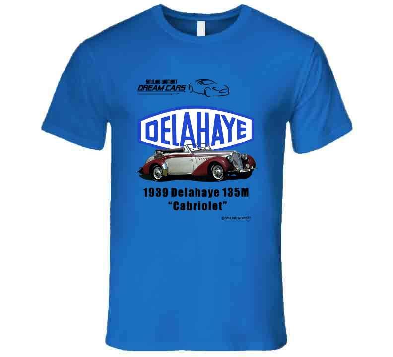 Delahaye 1939 - 139M "Cabriolet" Classic French Car - Shirts T-Shirt Smiling Wombat